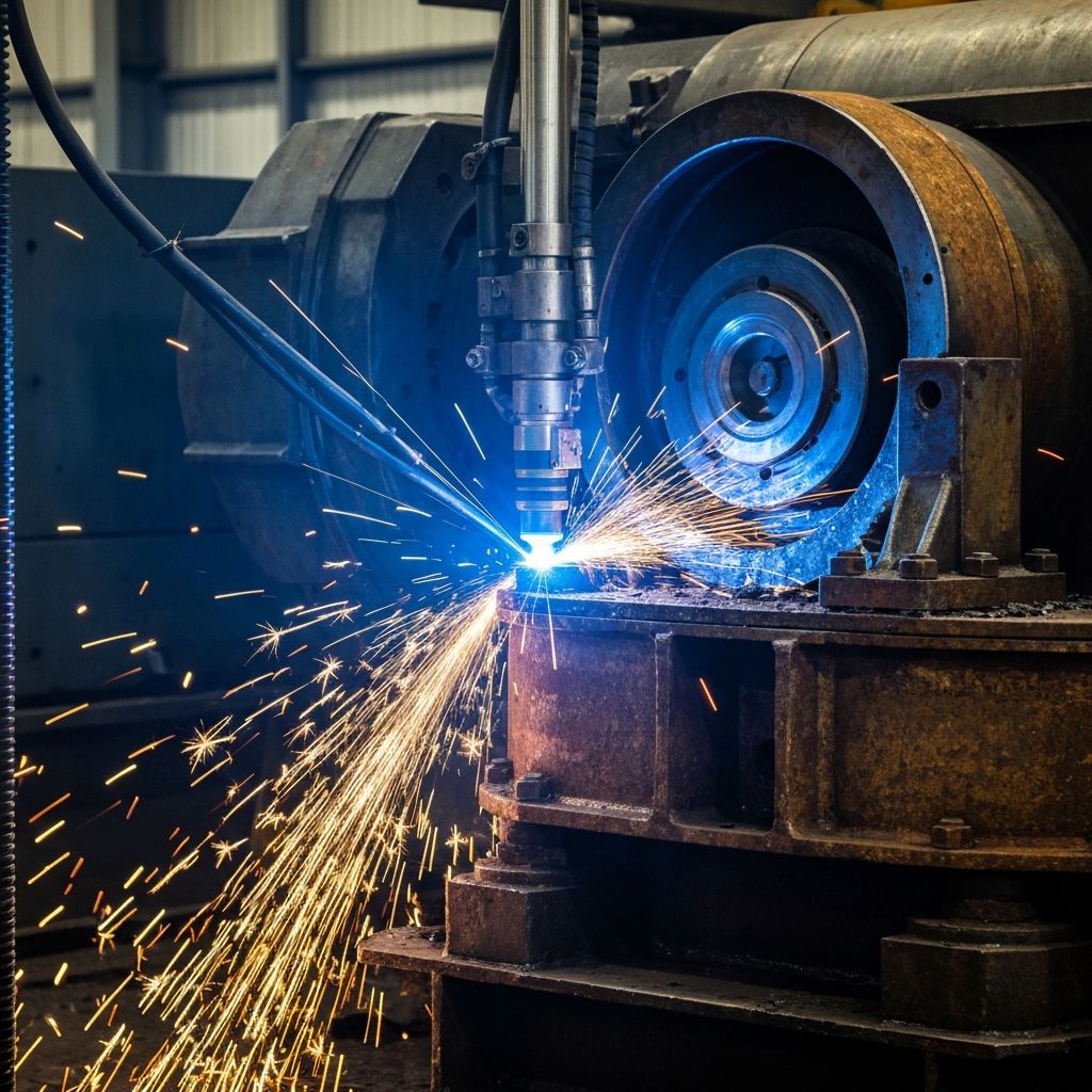 Industrial laser cleaning on metal surface